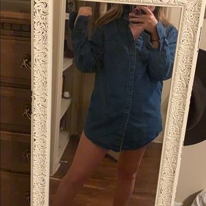 Classic blue denim men’s button down